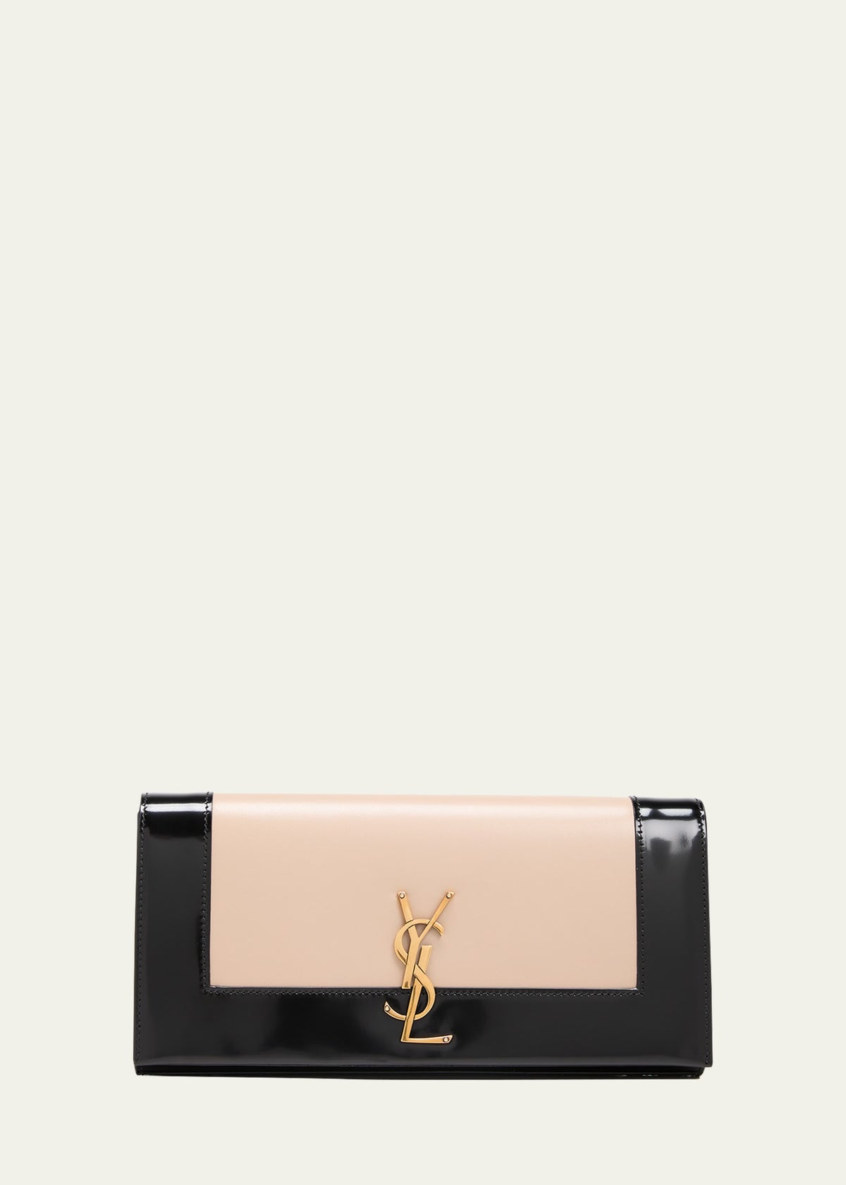 Saint Laurent Kate YSL Clutch Bag in Spazzolato Leather