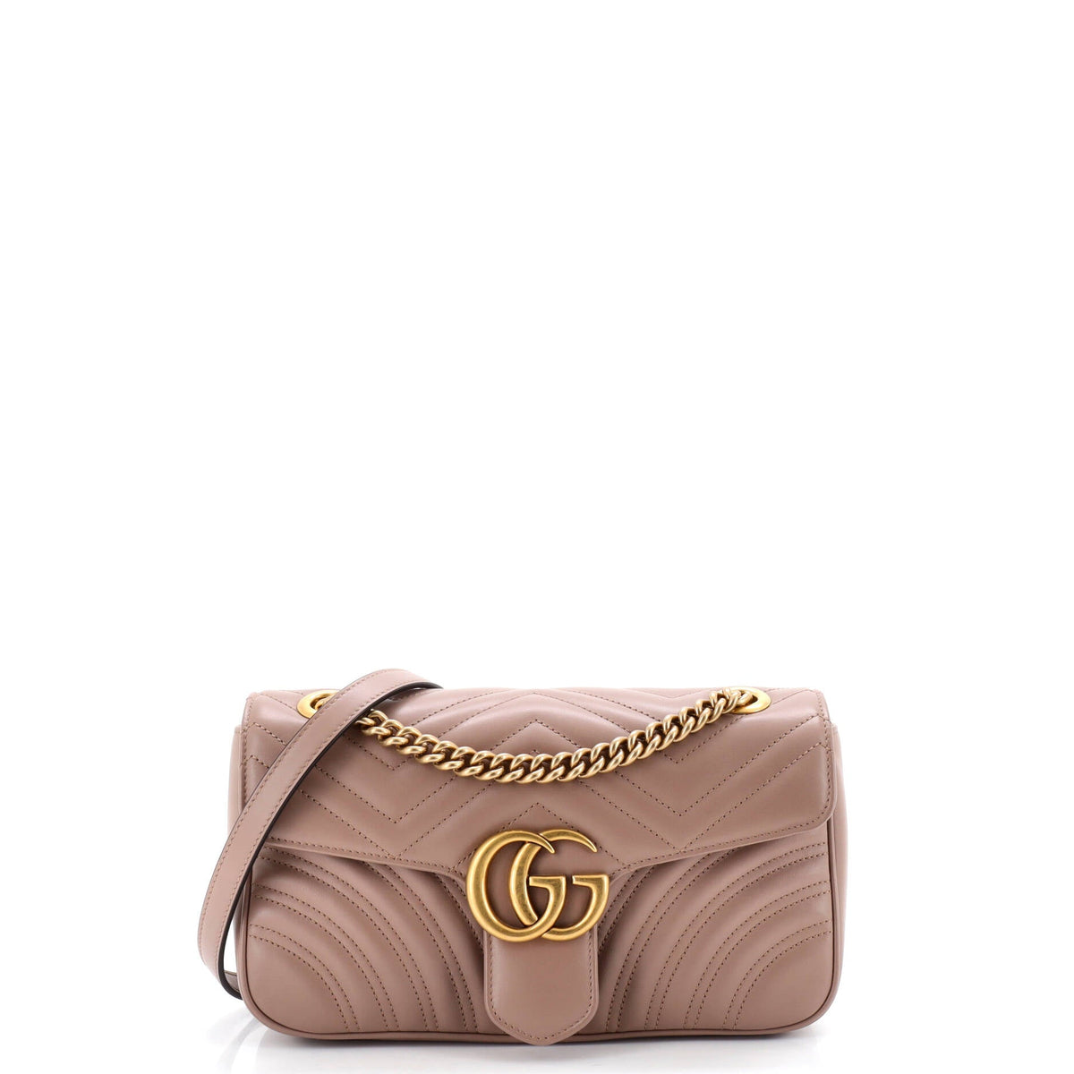 Gucci GUCCI GG Marmont Flap Bag Matelasse Leather Small