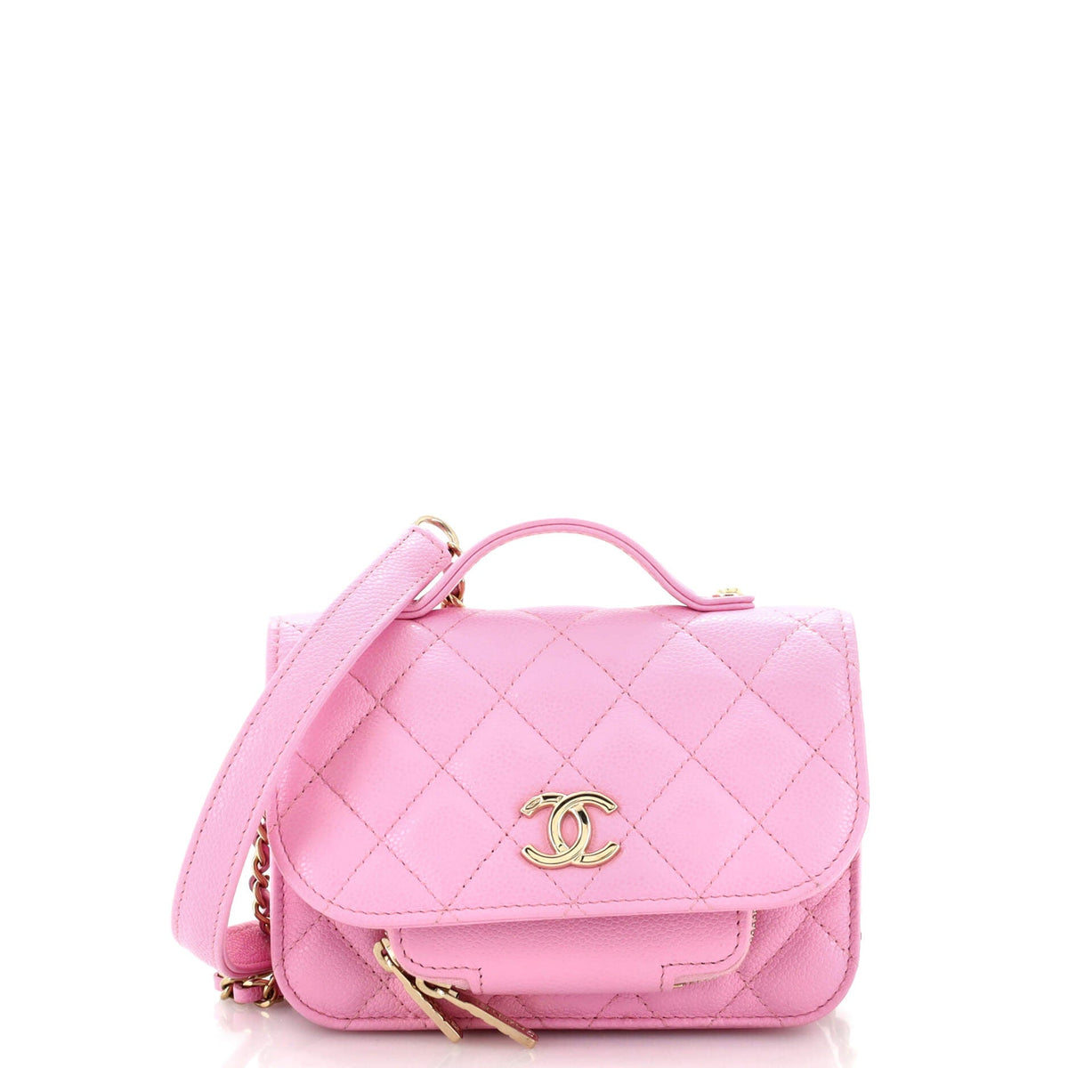 Chanel CHANEL Business Affinity Flap Clutch with Chain Quilted Caviar