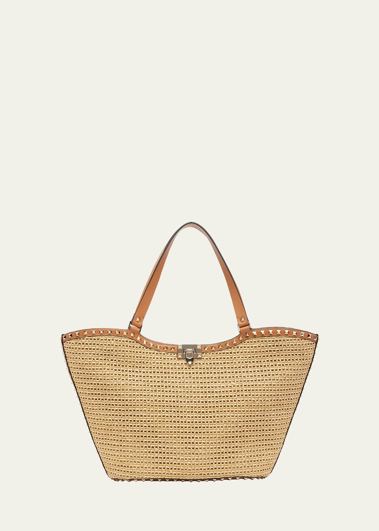 Valentino Sac fourre-tout en raphia Rockstud Garden