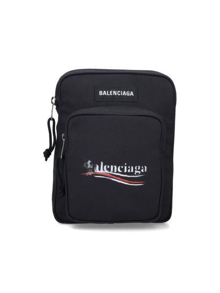 Balenciaga Men's Explorer Crossbody Bag in Black | 6202602AA29
