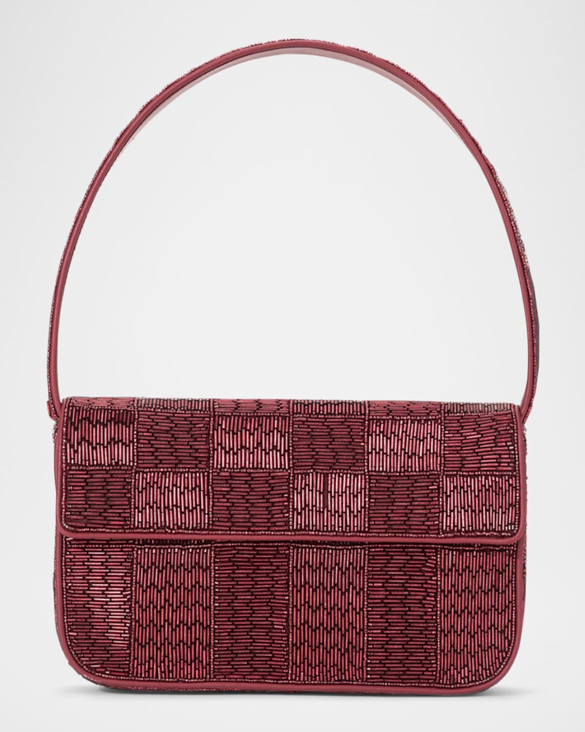 Staud Tommy Flap Beaded Shoulder Bag