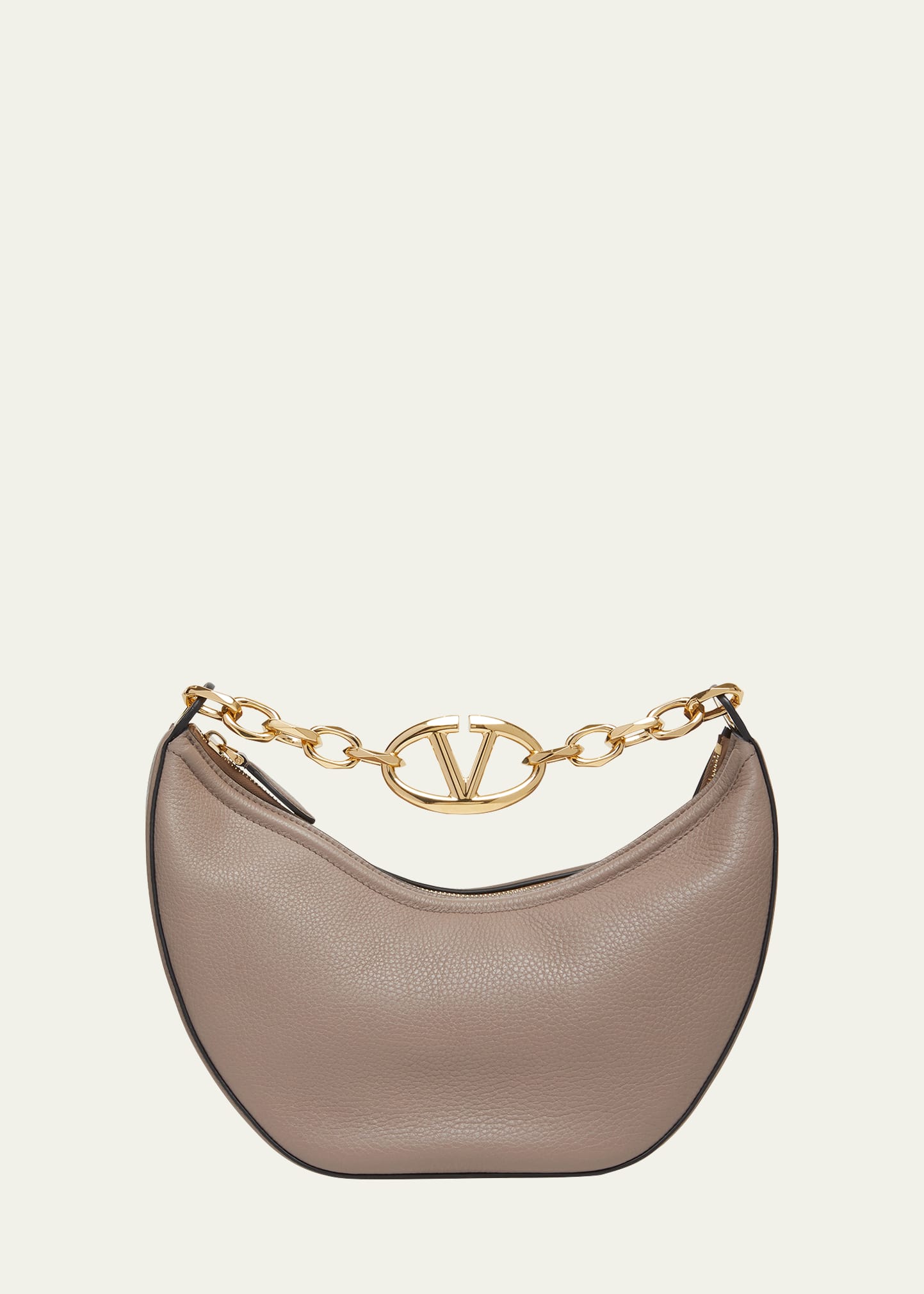 Valentino Medium VLOGO Moon Leather Hobo Bag