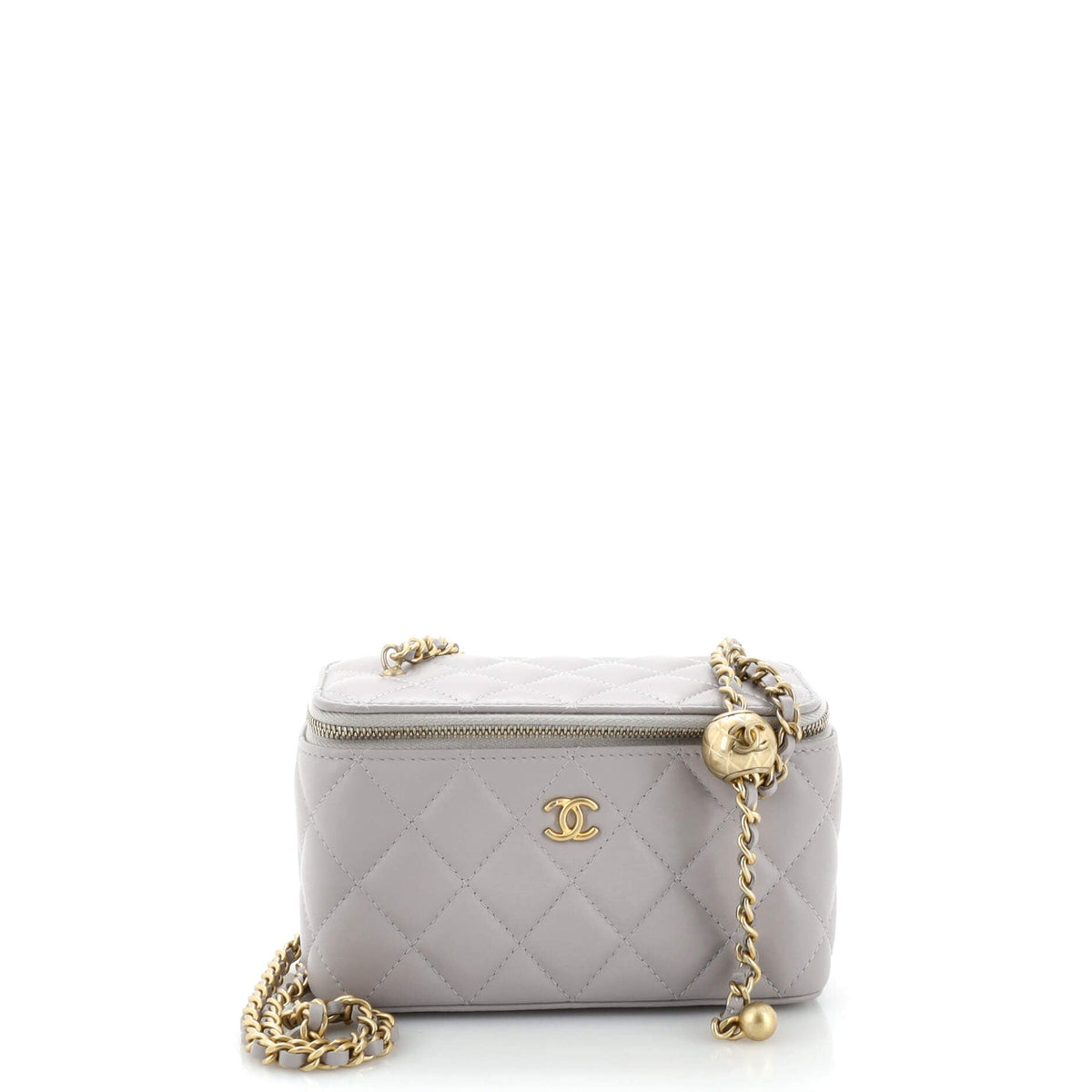 Chanel CHANEL Classic Vanity Case with Chain Quilted Lambskin Small