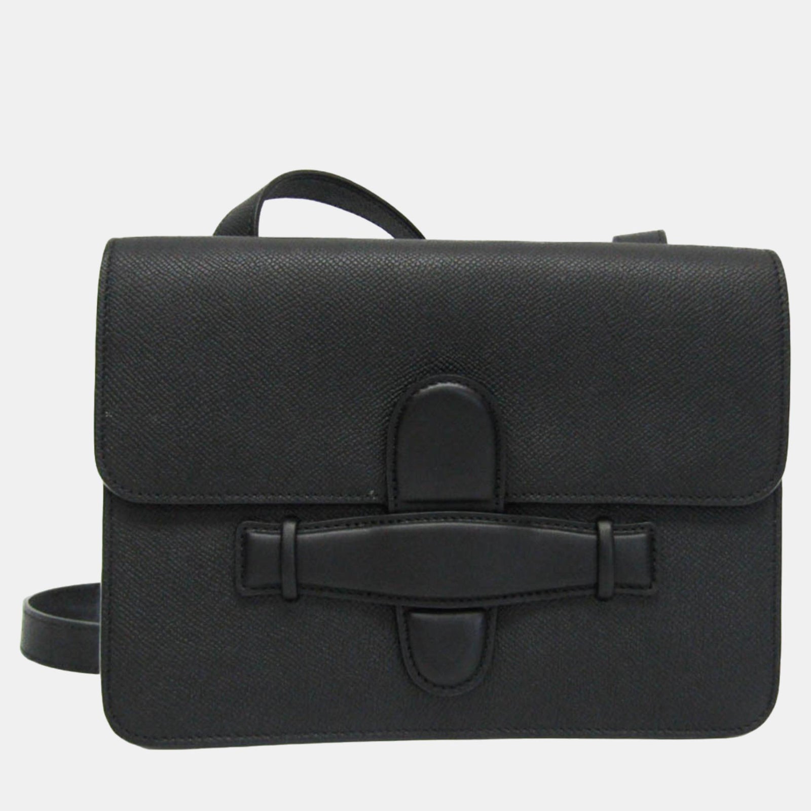 Celine Black Leather Symmetrical Shoulder Bag