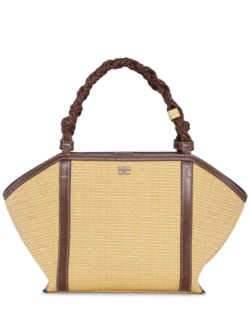 Ganni Women's Bou Medium Tote in Beige | A5901119
