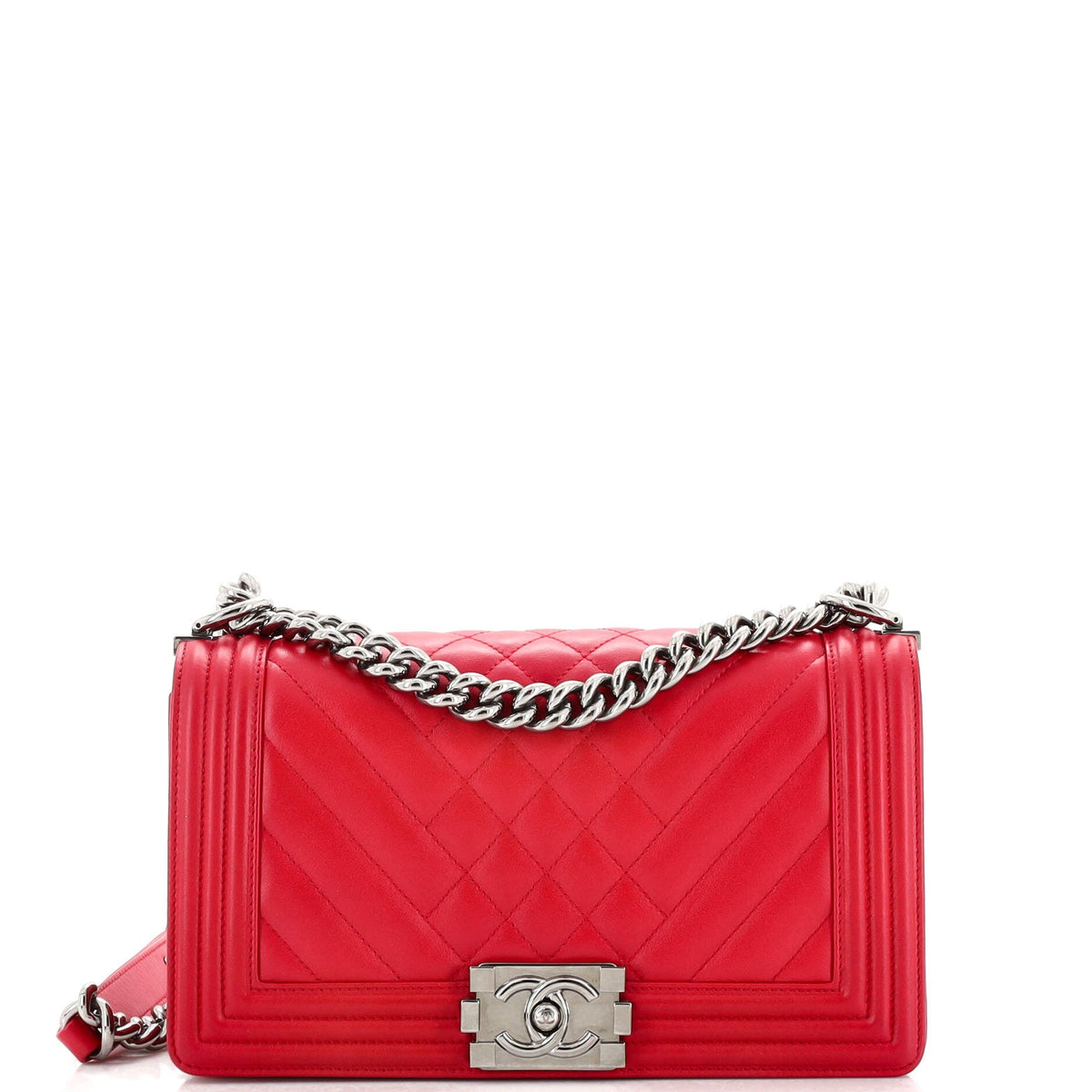 Chanel CHANEL Boy Flap Bag Quilted Lambskin Old Medium