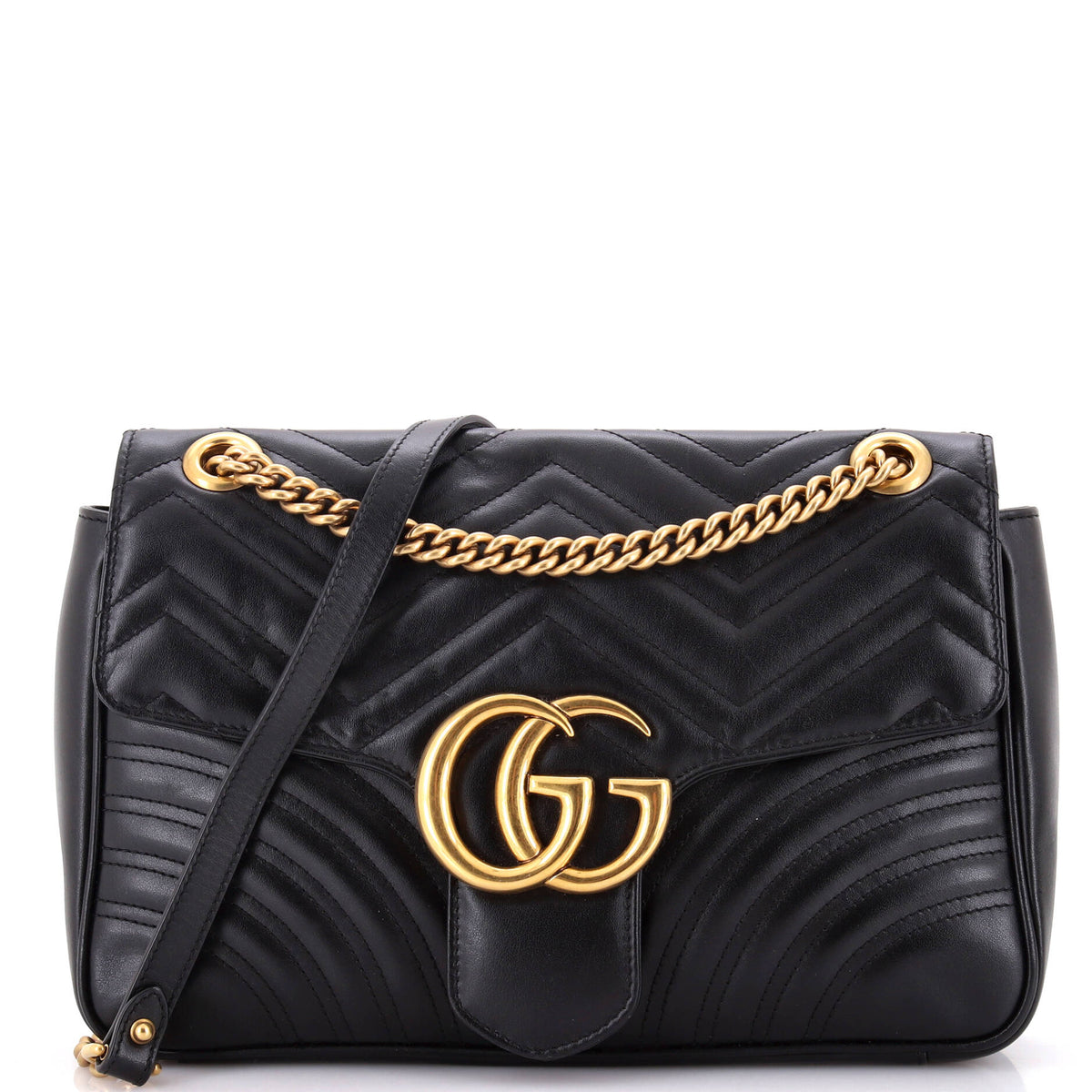 Gucci GUCCI GG Marmont Flap Bag Matelasse Leather Medium