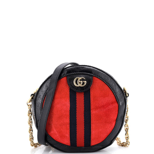 GUCCI Ophidia Round Shoulder Bag Suede Mini