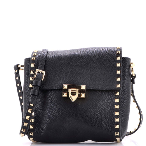 VALENTINO GARAVANI Rockstud Vertical Crossbody Bag Leather Small