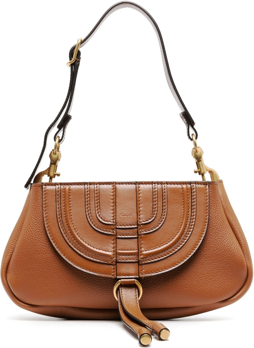 Chloé Women's Marcie Small Bag in Leather Brown | Size UNI | CHC23US602K28MARCIE25M
