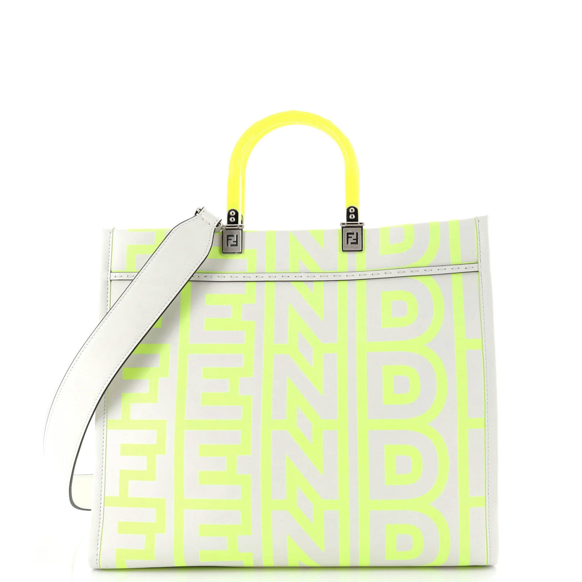 Fendi FENDI x Marc Jacobs Sunshine Shopper Tote Printed Leather Medium