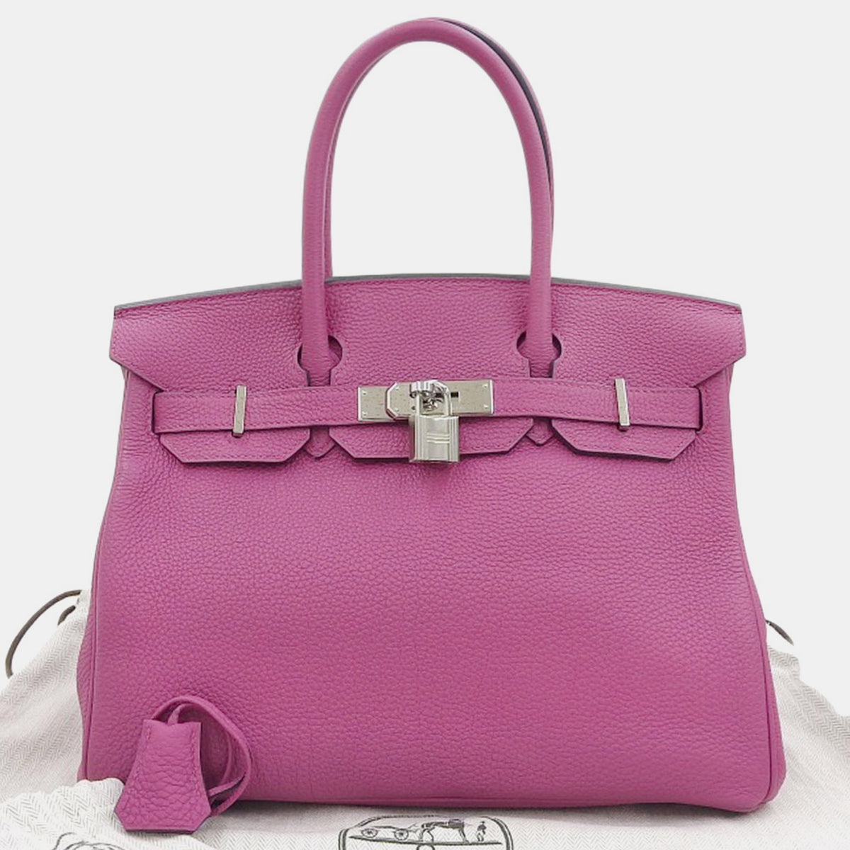 Hermès Rose Purple Taurillon Clemence Leather Birkin 30 Tote Bag