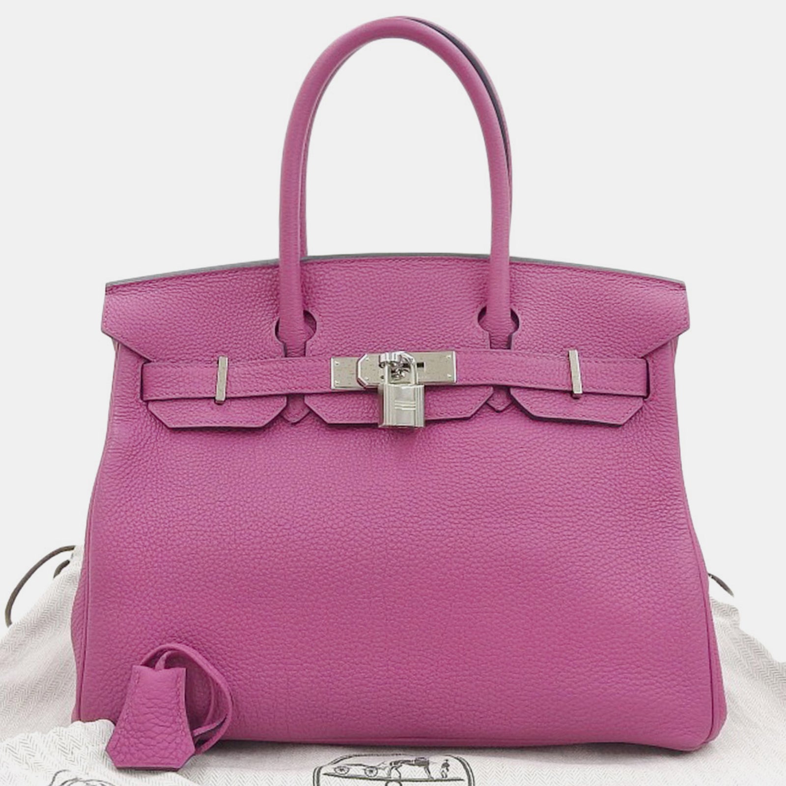 Herm?s Taurillon Clemence Birkin 30 Tote aus rosa-violettem Leder