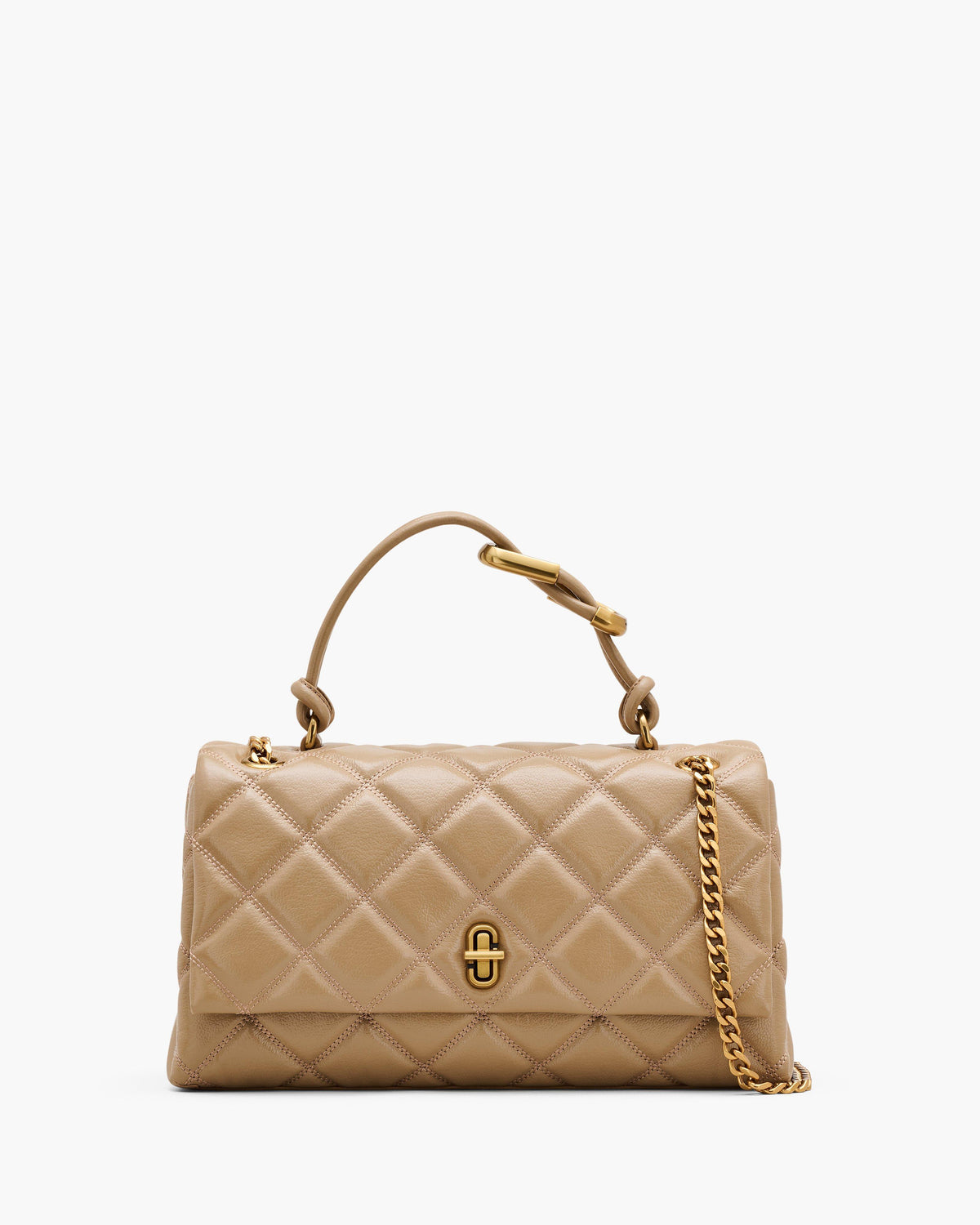 Marc Jacobs Marc Jacobs The Quilted Dual Convertible Shoulder Bag in Camel
