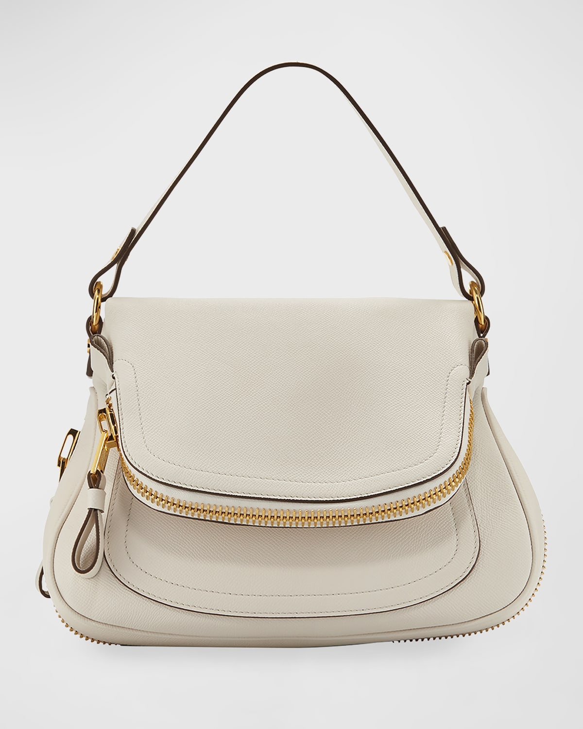 Tom Ford Jennifer Medium Double Strap Bag in Grained Leather