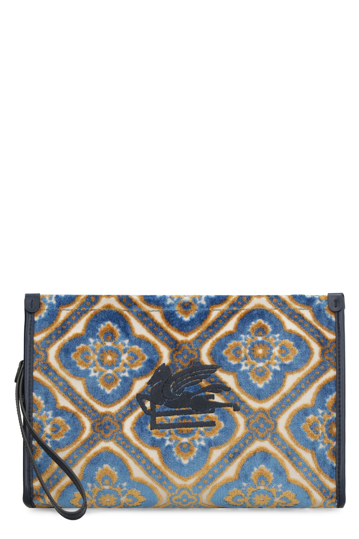 Etro Women's Love Jacquard Fabric Clutch in Blue | 1H7837108 Color 200