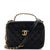 CHANEL Pick Me Up Logo Handle Vanity Case Quilted Caviar Small