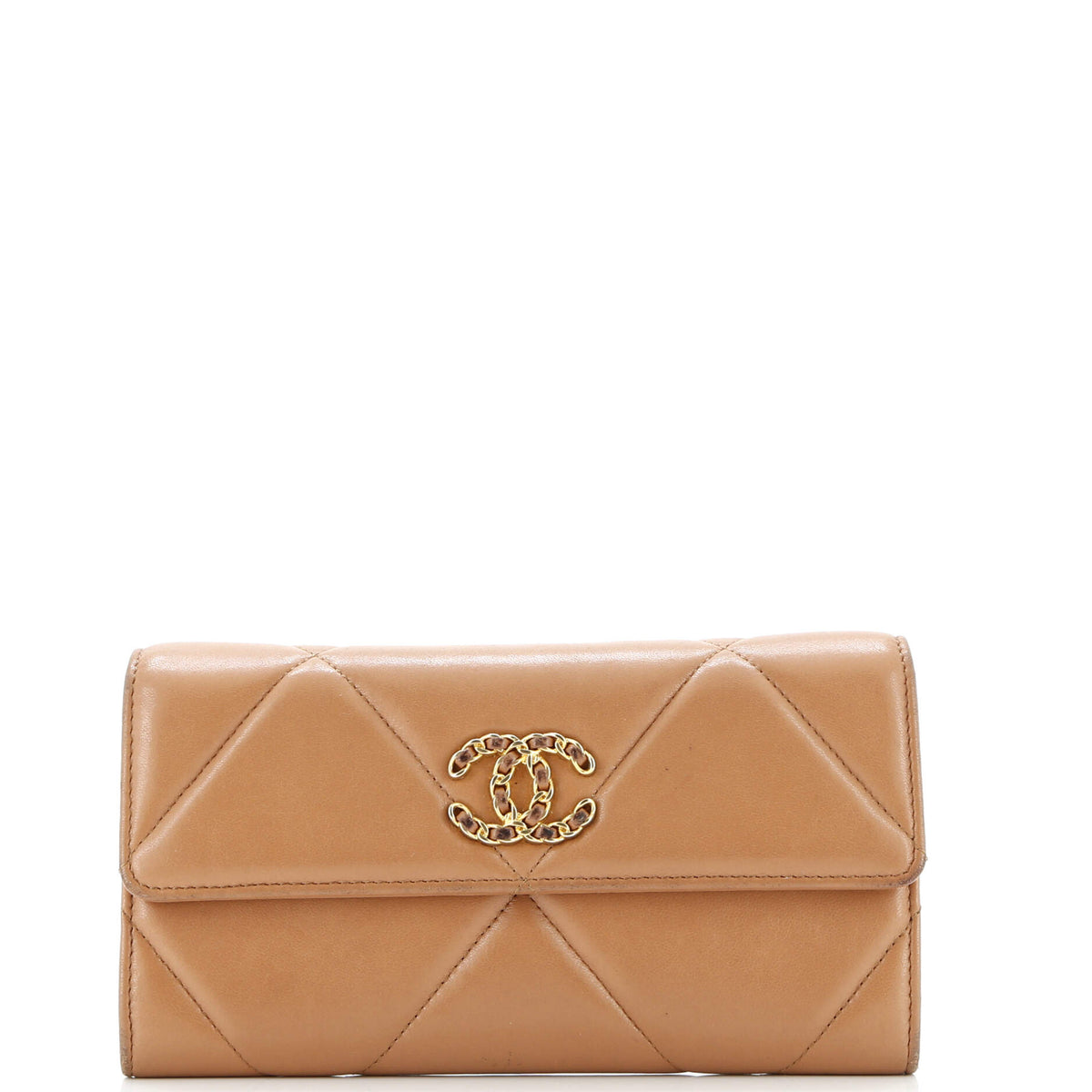 Chanel CHANEL 19 Flap Wallet Quilted Lambskin Long
