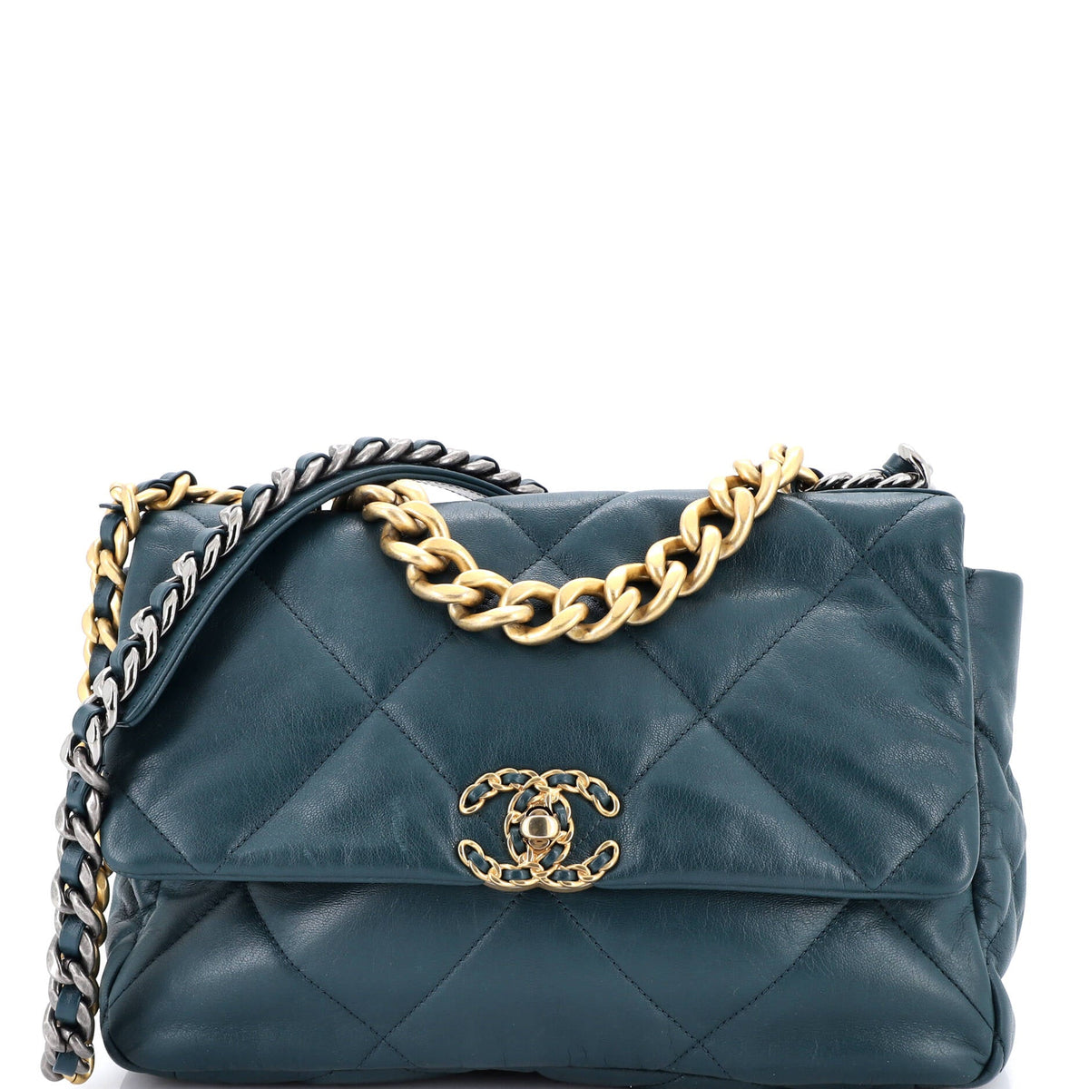 Chanel CHANEL 19 Flap Bag Quilted Leather Large