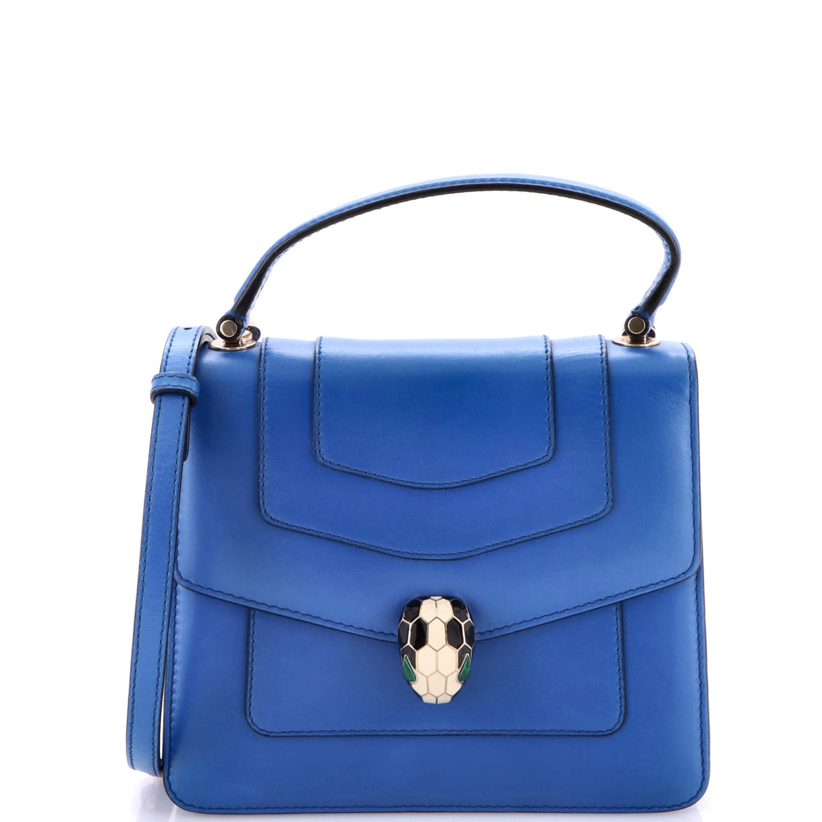 Bvlgari BVLGARI Serpenti Forever Top Handle Bag Leather Small