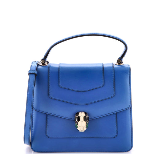 BVLGARI Serpenti Forever Top Handle Bag Leather Small