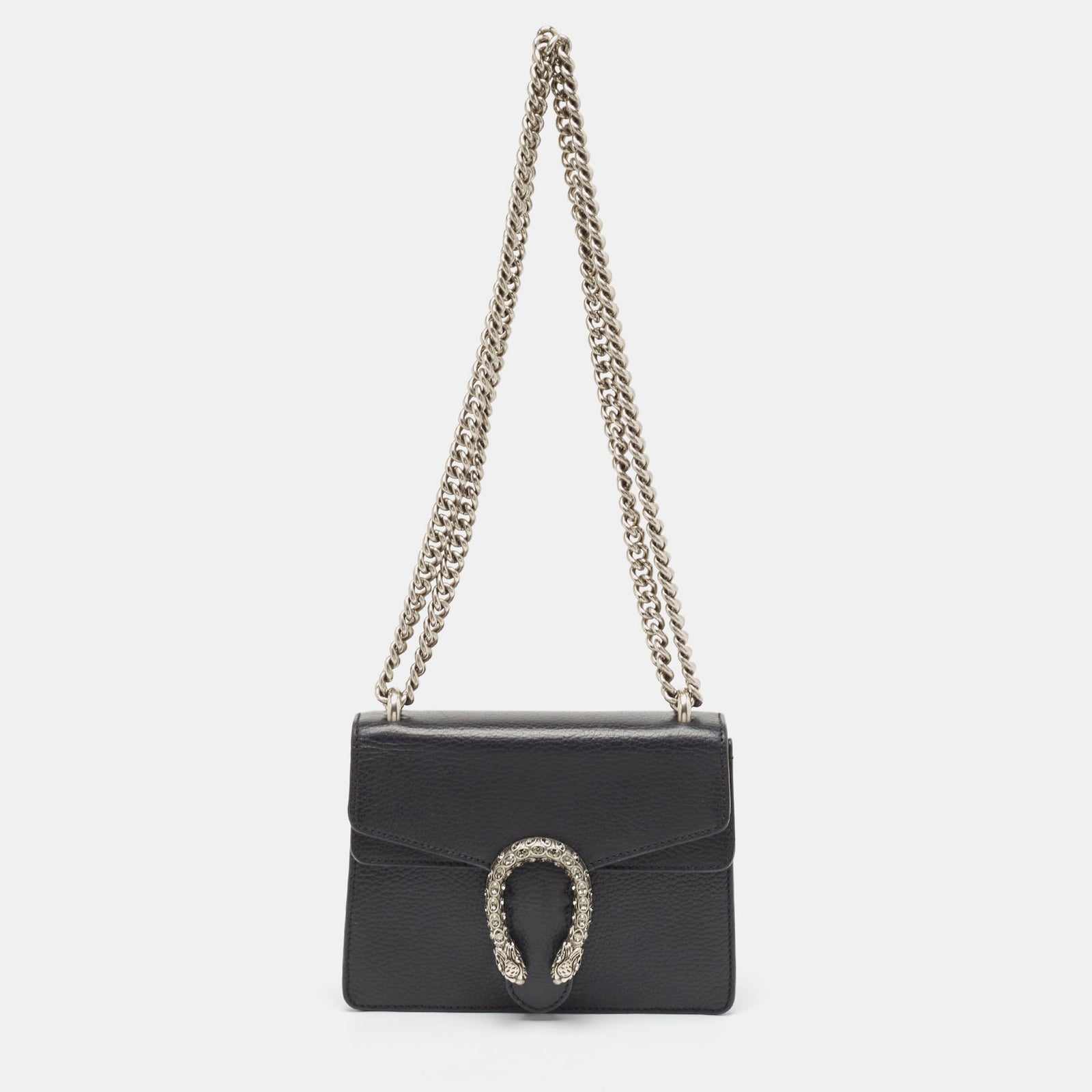 Gucci Black Leather Mini Dionysus Shoulder Bag