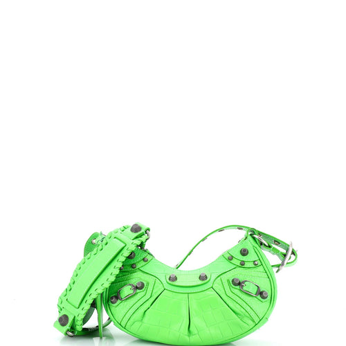 Le Cagole Giant Studs Shoulder Bag Leather XS