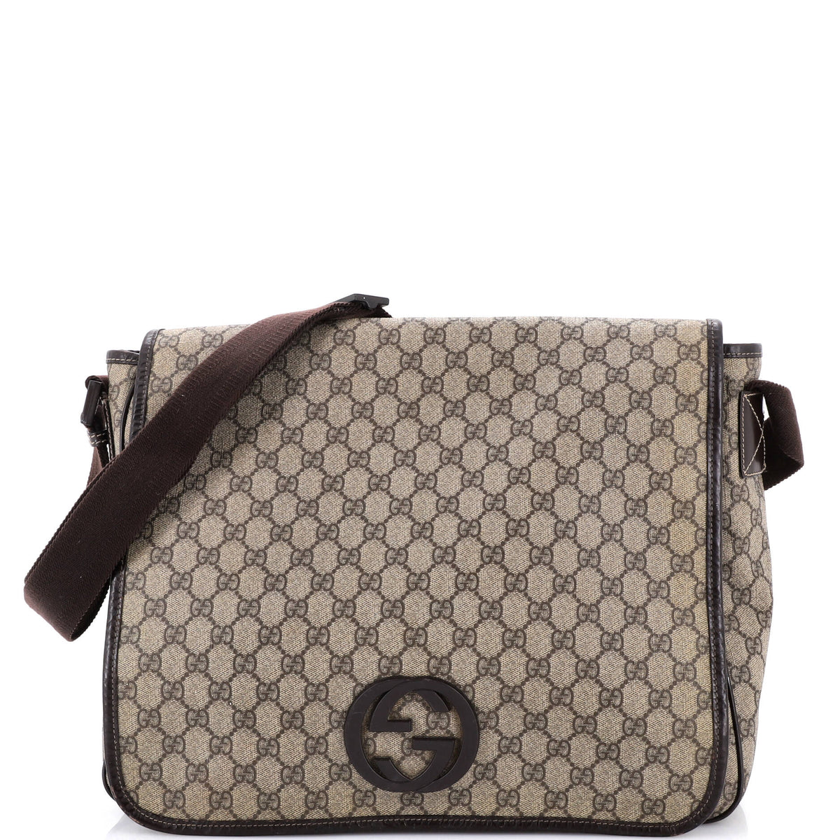 Gucci GUCCI Interlocking G Messenger Bag GG Coated Canvas Large