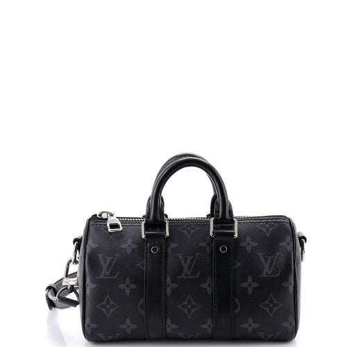 Keepall Bandouliere Bag Reverse Monogram Eclipse Canvas XS