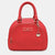 DKNY Red Leather Front Dome Satchel