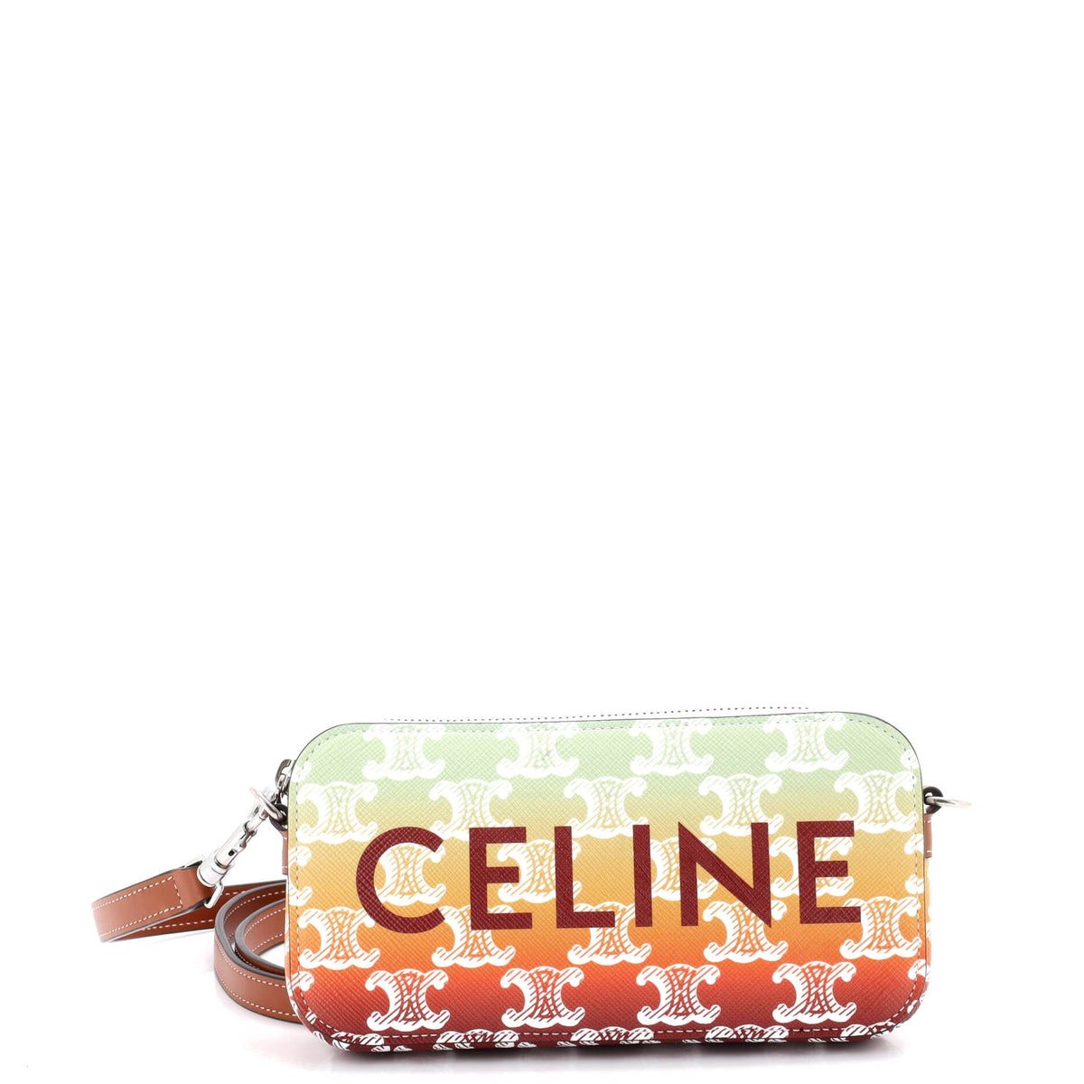 Celine CELINE Horizontal Pouch Crossbody Bag Logo Triomphe Coated Canvas
