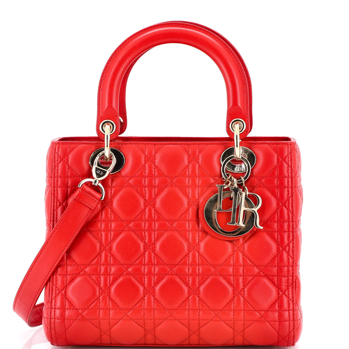 Christian Dior Lady Dior Bag Cannage Quilt Lambskin Medium