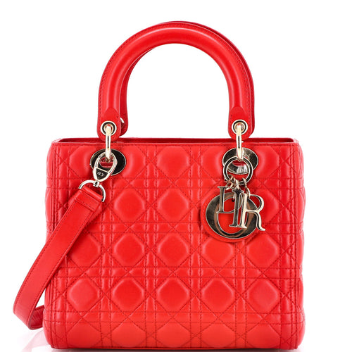 Lady Dior Bag Cannage Quilt Lambskin Medium