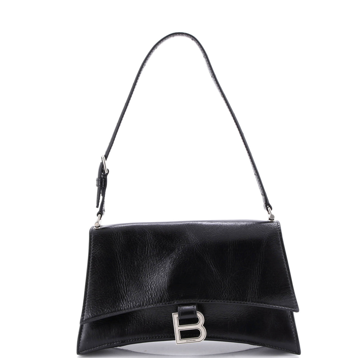 Balenciaga Hourglass Sling Shoulder Bag Leather Small