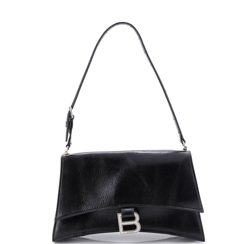 Hourglass Sling Shoulder Bag Leather Small