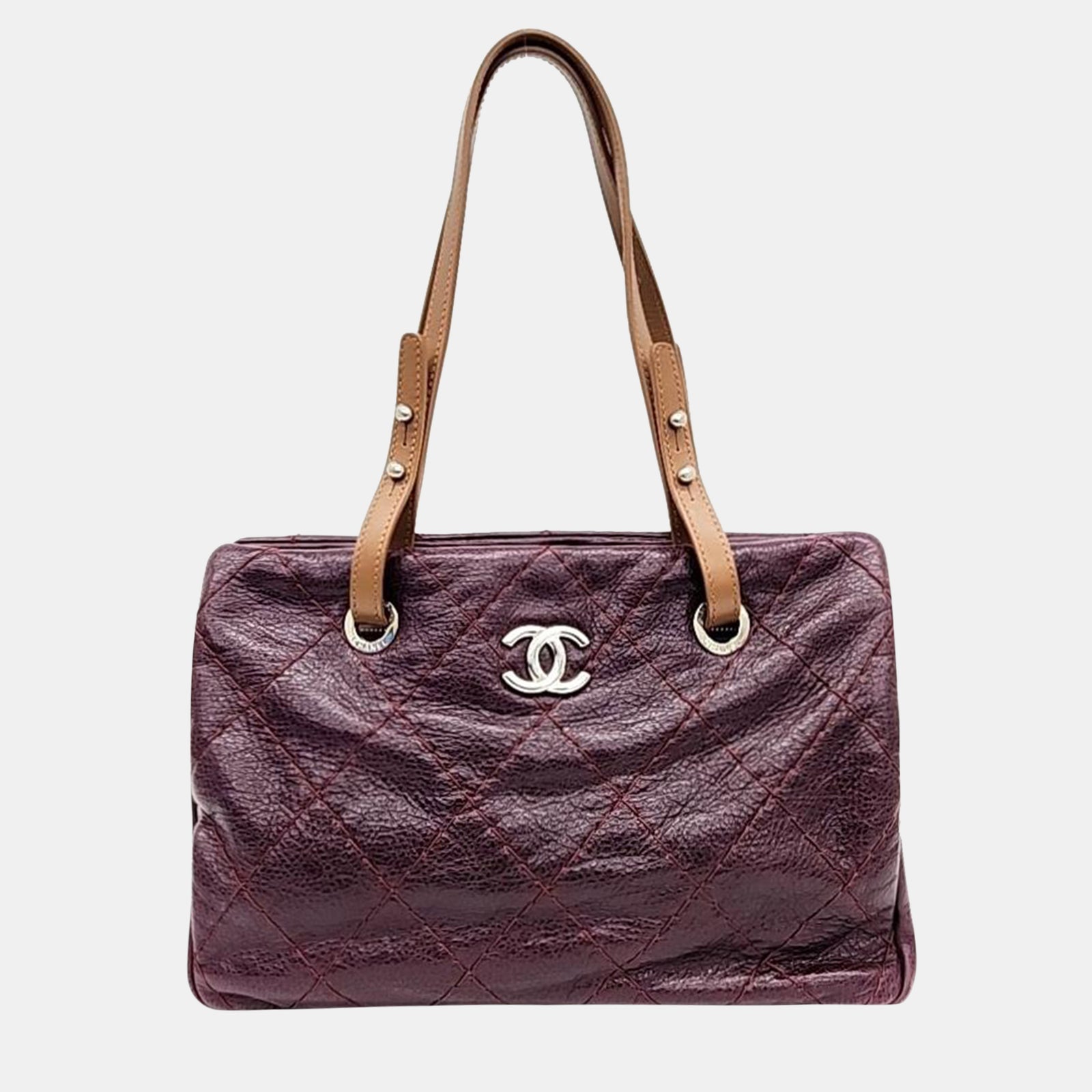 Chanel Red Leather Wild Stitch Shoulder Bag