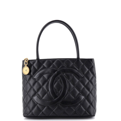 CHANEL Medallion Tote Quilted Caviar