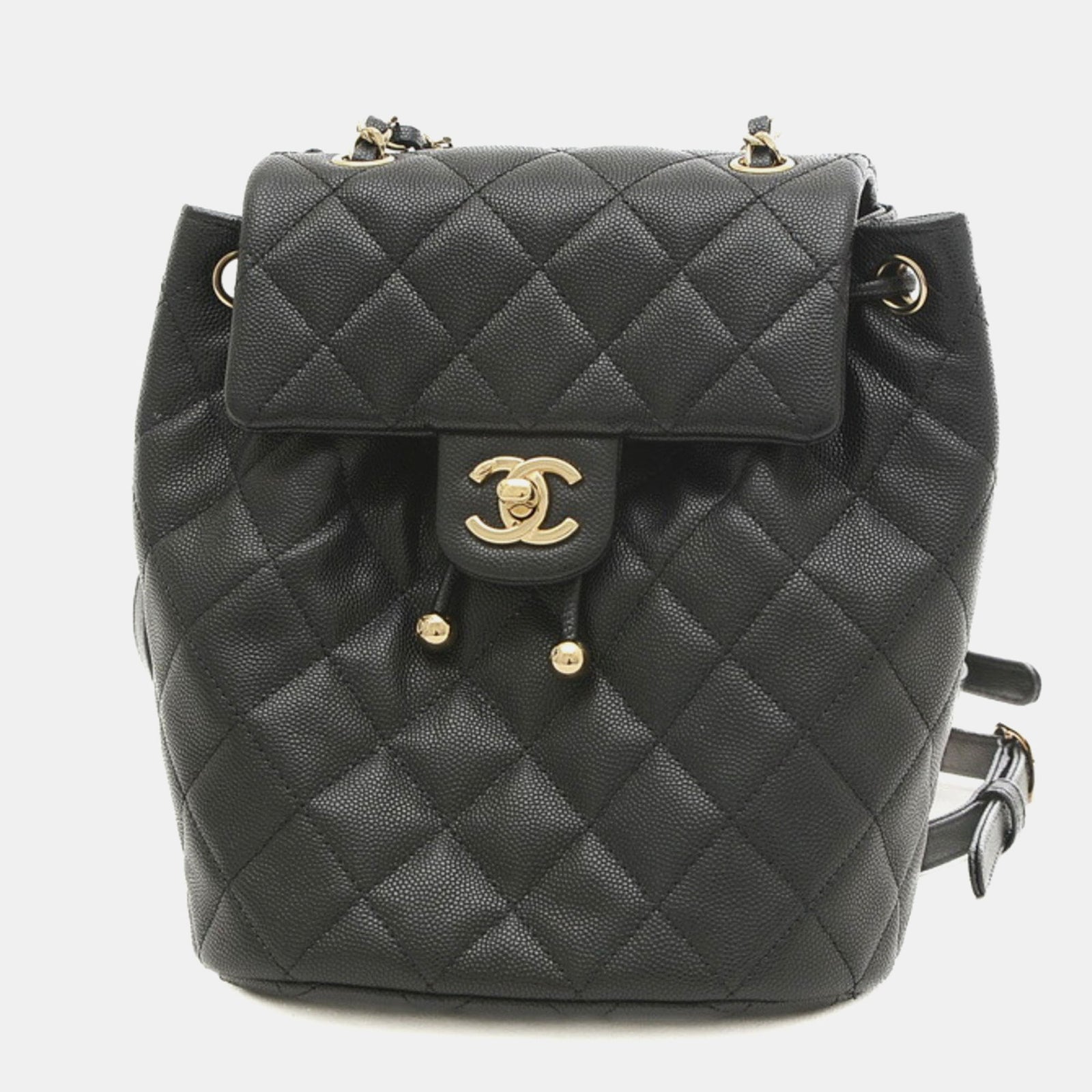 Chanel Black Caviar Quilted Mini Urban Spirit Backpack