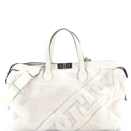 FENDI Peekaboo ISeeU Forty8 Handbag Embossed Shearling
