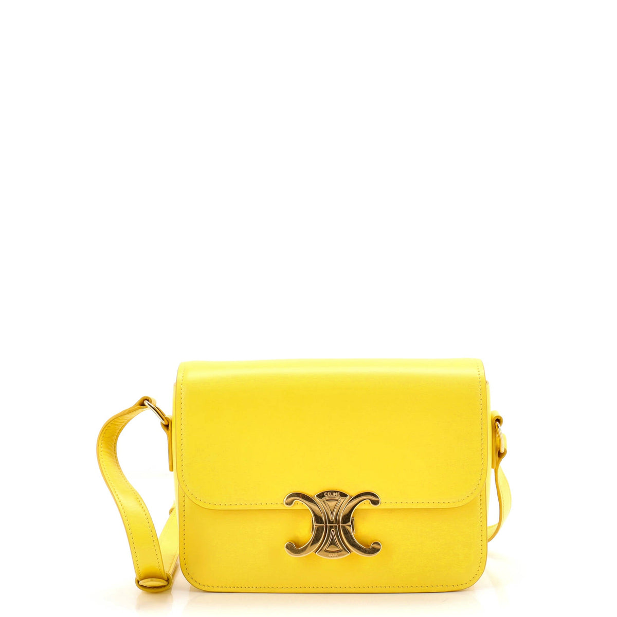 Celine CELINE Triomphe Shoulder Bag Smooth Calfskin Teen