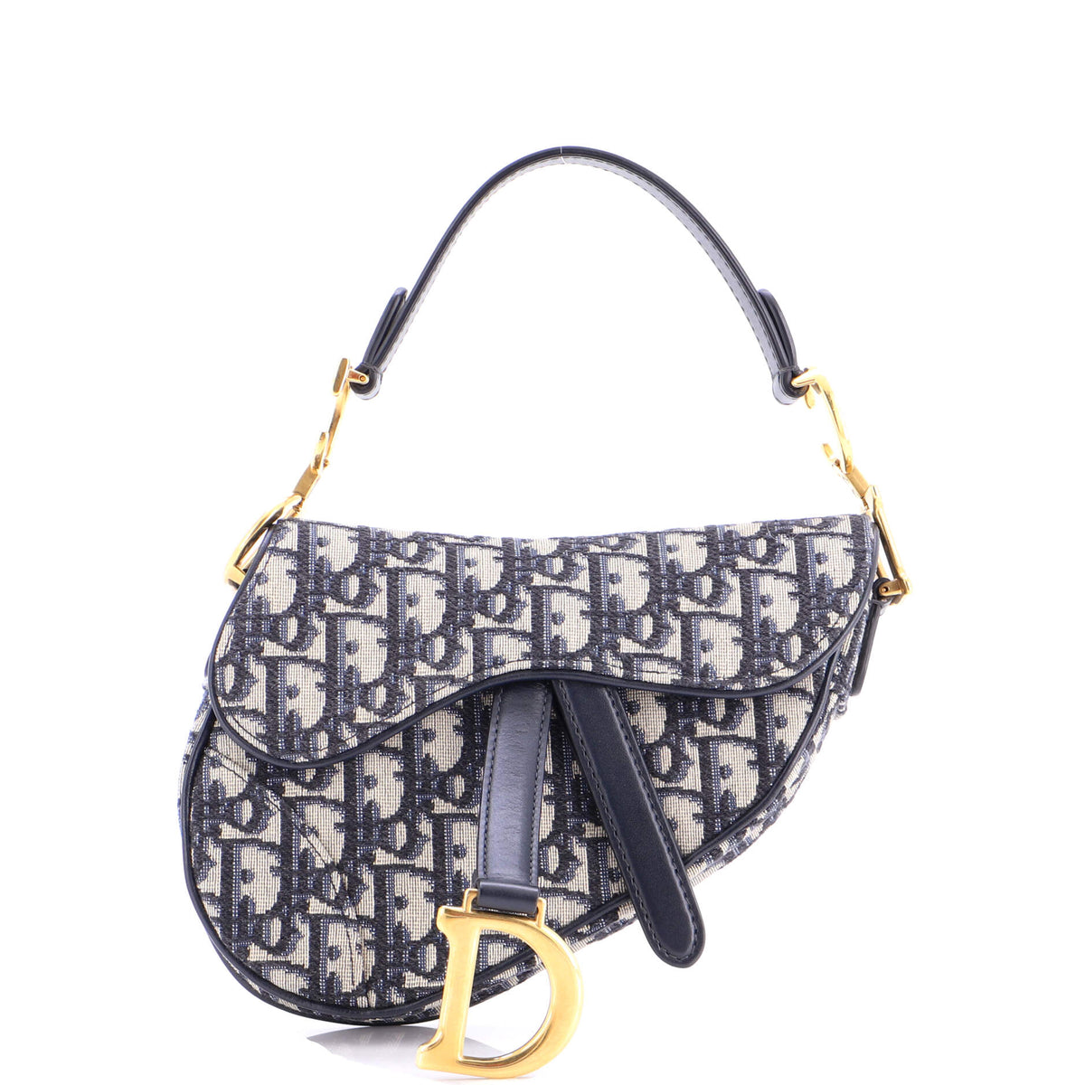 Christian Dior Saddle Handbag Oblique Canvas Mini