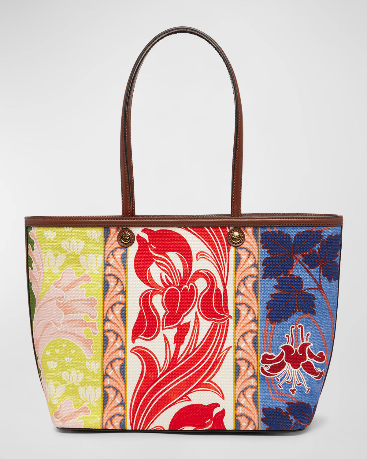 Etro Essential Sea-Print Canvas Shopping Tote Bag