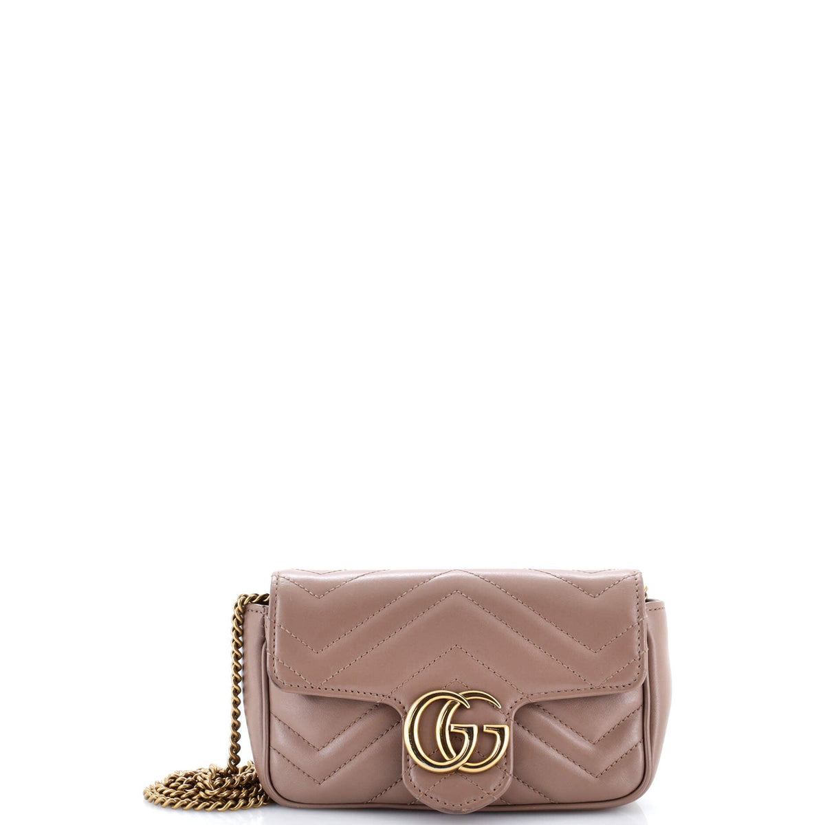 Gucci GUCCI GG Marmont Flap Bag Matelasse Leather Super Mini