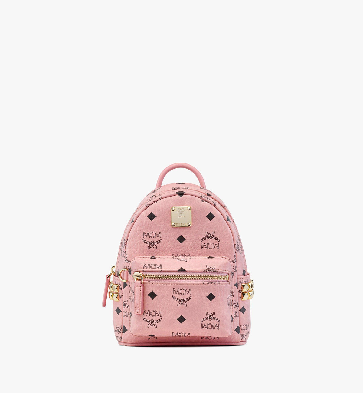 MCM Stark Bebe Boo Side Studs Backpack In Visetos