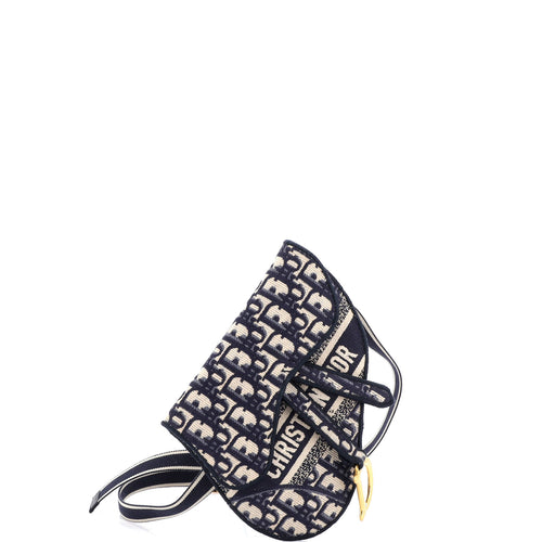 Saddle Belt Bag Logo Embroidered Oblique Canvas