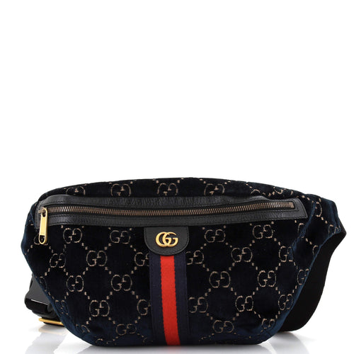 GUCCI Ophidia Zip Belt Bag GG Velvet