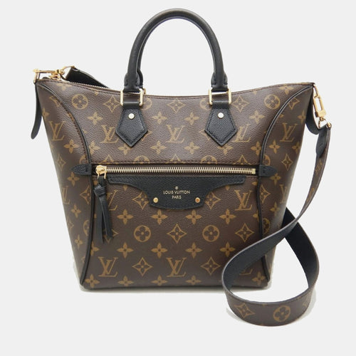 Brown Monogram Coated Canvas PM Tournelle Tote Bag
