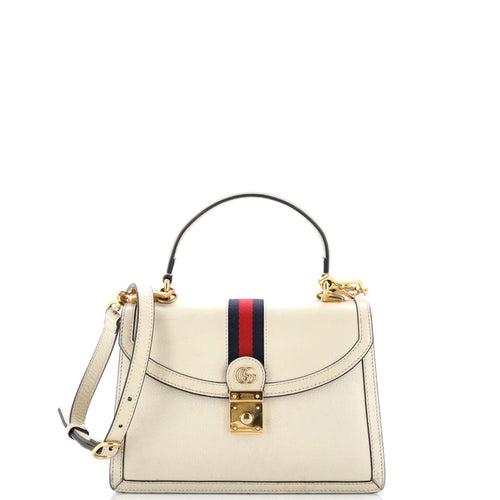 GUCCI Ophidia Flap Top Handle Bag Leather Small