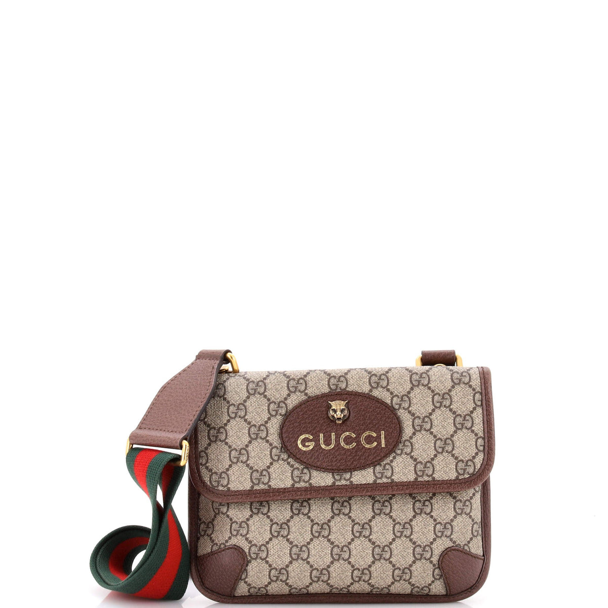 Gucci GUCCI Neo Vintage Flap Messenger GG Coated Canvas Small